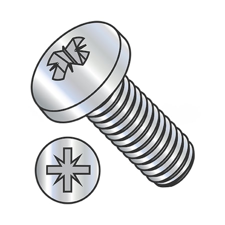 M4-0.7 x 50 mm Pozidriv Pan Machine Screw, Zinc Plated Steel -  USA INDUSTRIALS, BULK-SCRW-9494